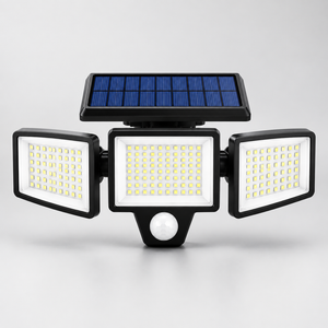 Solar Sentry Pro® 2500LM 3-Head Solar Security Light with Motion Sensor & Remote Control – 270° Wide Angle, IP65 Waterproof Outdoor Flood Light