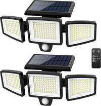 Solar Sentry Pro® 2500LM 3-Head Solar Security Light with Motion Sensor & Remote Control – 270° Wide Angle, IP65 Waterproof Outdoor Flood Light - 2