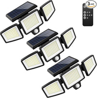 Solar Sentry Pro® 2500LM 3-Head Solar Security Light with Motion Sensor & Remote Control – 270° Wide Angle, IP65 Waterproof Outdoor Flood Light - 3
