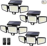 Solar Sentry Pro® 2500LM 3-Head Solar Security Light with Motion Sensor & Remote Control – 270° Wide Angle, IP65 Waterproof Outdoor Flood Light - 4